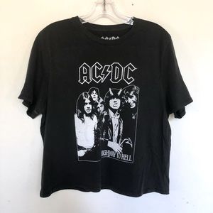 AC/DC Highway to Hell Vintage Destroyed Crop t shirt